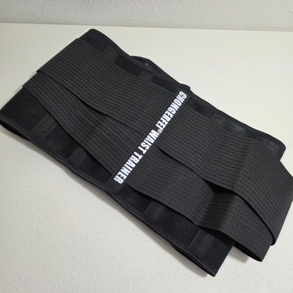 Chongerfei Waist Trainer Belt‎ Women 2XL Black Adjustable Compression Sweat Band